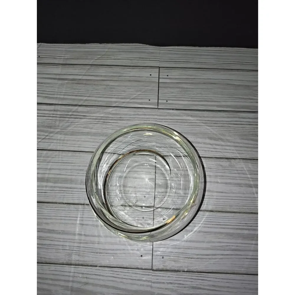 PartyLite Clear Embedded Glass Copper Wire Wrapped Vase Candy Dish Candle Holder - Picture 2 of 10